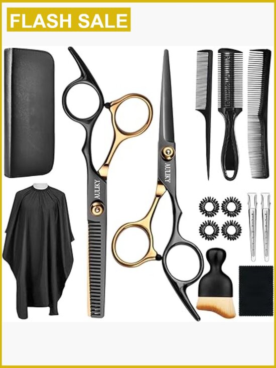 15 Pc Professional Stainless Steel Hair Cutting Scissors Set main image 7